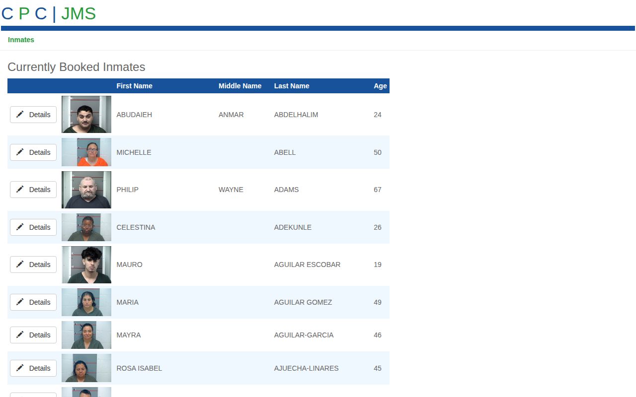 Grayson County recent arrests current jail roster interface